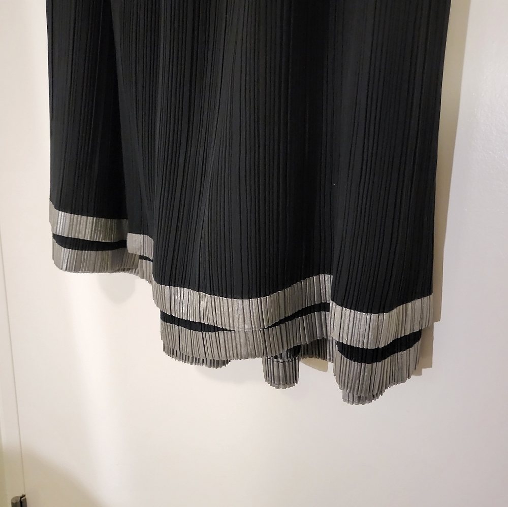 Issey Miyake pleats please black/silver long skirt, sz XS - Picture 3 of 4